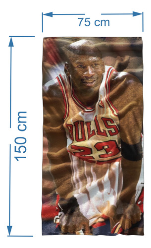 Toalla De Baño Michael Jordan 4 Microfibra Absorbente Sp Blanco Basquetbol