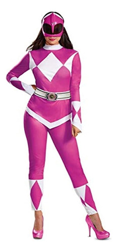 Disfraz De Ranger Rosa Para Mujer, Talla L