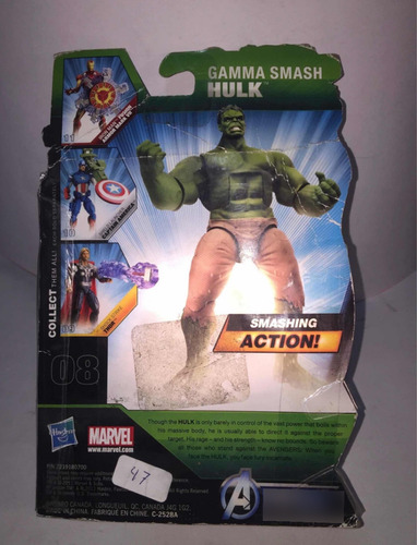 Hulk Avengers Gamma Smash Accion De Golpeo Hasbro Sellado (Reacondicionado)