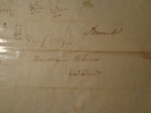 1863- Andalgalá A Catamarca- Franca 1 Real Manuscrito-ver 