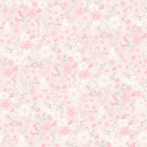 Papel De Parede Infantil 9,5x52cm Flores Rosa Begônia