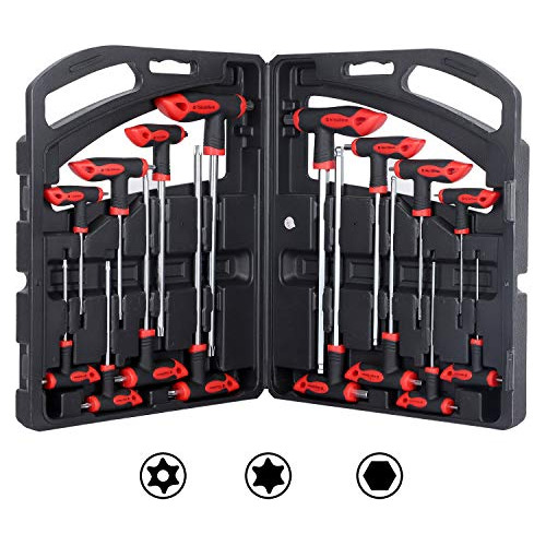 16 Pc Métrica T Asa Allen Juego De Llaves Torx T50 T10...