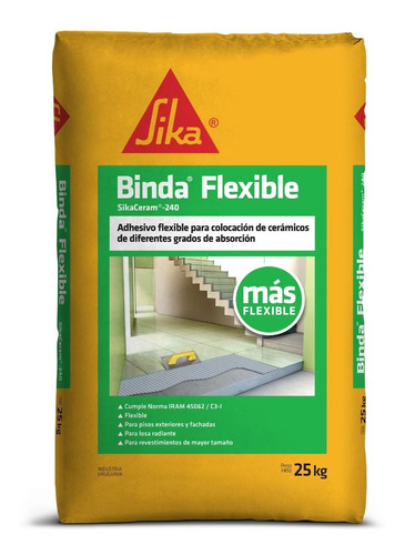 Bindafix Flexible 25 Kilos Adhesivo Cementicio 