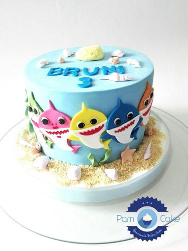 Torta Artesanal Personalizada Baby Shark Tiburón