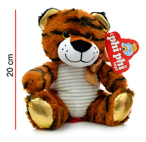 Peluche Tigre Con Ojos Brillosos 20cm (4724)