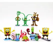 Comprar Kit 8 Mini Bonecos Bob Esponja Patrick Sandy Lula Molusco