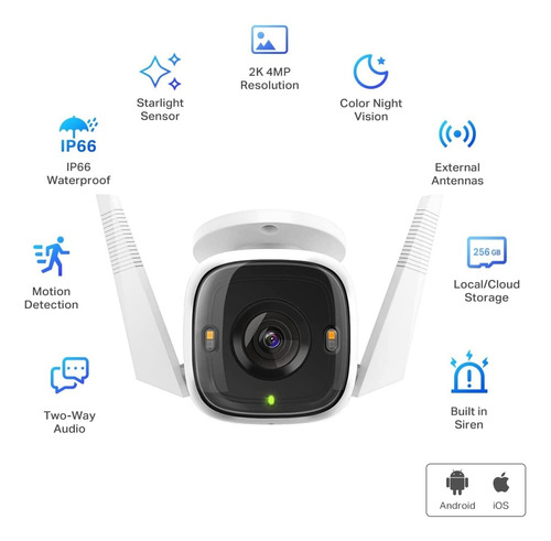 Camara De Seguridad Ip De Exterior Tp Link Tapo C320ws Wifi