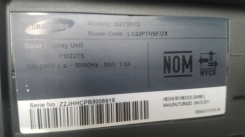 Bocinas Tv Monitor Samsung Mod. B2230hd (Usado)