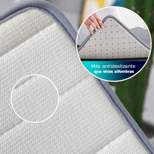 Tapete De Baño Antiderrapante Foam Espuma Viscoelástica Gris