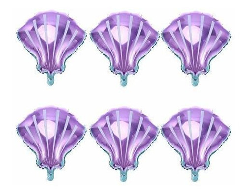 Janou Shell Globos Aluminio Mylar Purple Sea Party Globos Pa