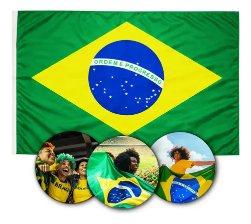 Bandeira Do Brasil 1,80mx2,70m Copa Verde Grande 2026 Tunel