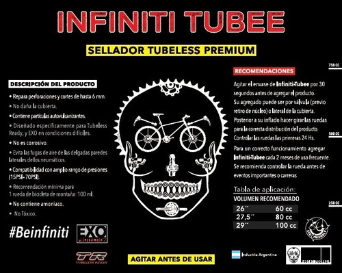 Imagen 4 de 6 de Liquido Anti Pinchaduras Tubeless Premium Mtb Motos X 5 L