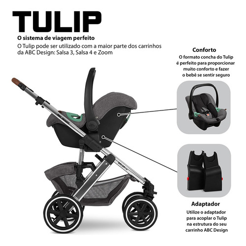 Bebê Conforto Abc Design Tulip Asphalt