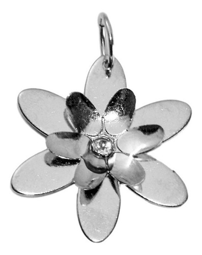 Dije De Acero Quirurgico Flor De Loto Con Cristal Mujer Nena