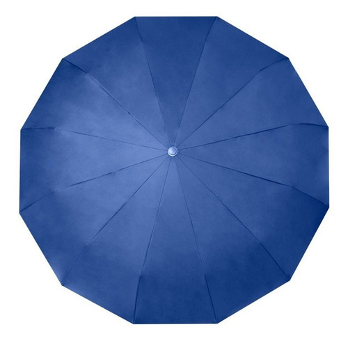 Paraguas Automático De Bolsillo Resistente Colores Lisos Color Azul