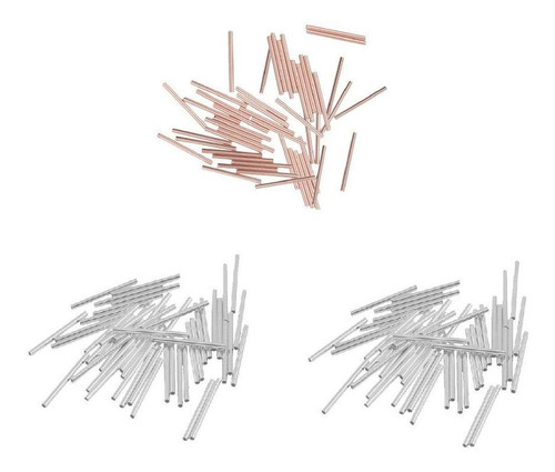 Imagen 1 de 12 de 50 Unids Latón Liso Recto Espaciador Espaciador Espaciador