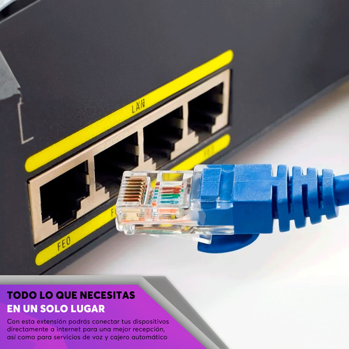 Cable Red 10 Metros Categoría Cat5e Utp Ethernet Azul Adir