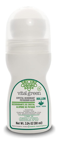Vital Green Desodorante Roll On De Alumbre De Potasio Con A.