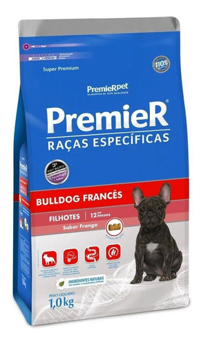 Ração Bulldog Francês Filhote Premier 1kg