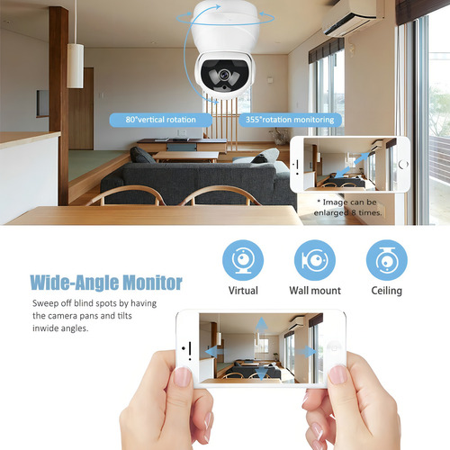 Mini Camara Ip Wifi Domo Hd1080p Seguimiento Inteligente Color Blanca Seisa IPC-ZAS02