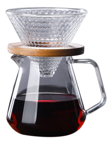 Cafetera V60 Para Verter Sobre Goteo, 500 Ml, Vidrio, Gama D