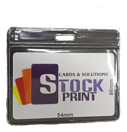 Imagem 1 de 1 de 10 Protetor Porta Crachá Bolsa Plástica Pvc Horizontal