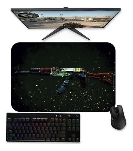 Mouse Pad Gamer Grande Speed 60x40- Csgo Ak47 Fire Serpent 1