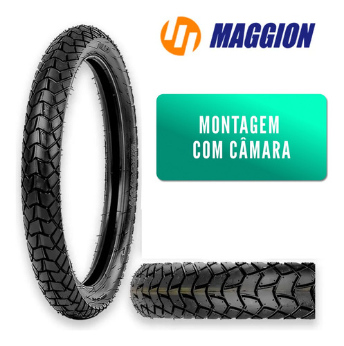 Pneu Dianteiro Moto 90 90 R21 Maggion Viper Com Câmara Honda