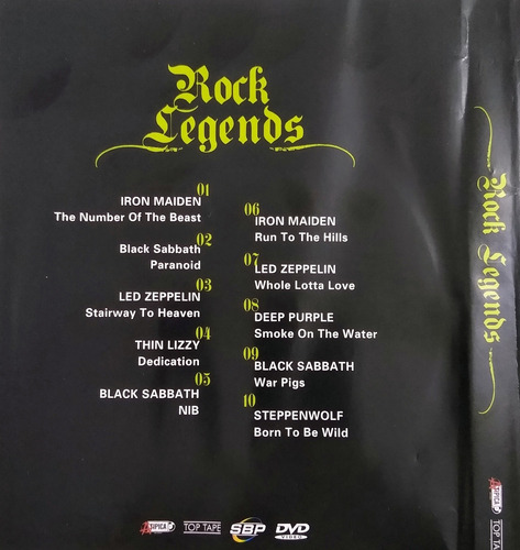 Rock Legenda Dvd Iron Maiden Led Zeppelin Deep Purple Y Más