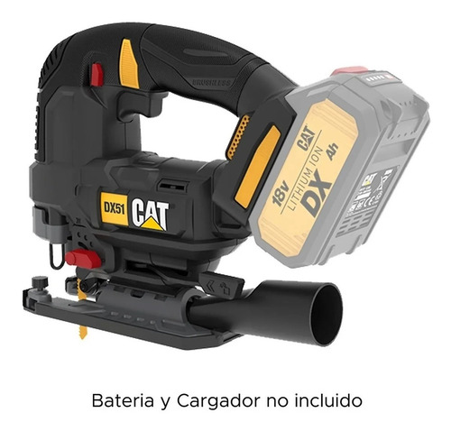 Imagen 9 de 9 de Sierra Caladora Pendular Brushless Bateria Caterpillar Dx51b