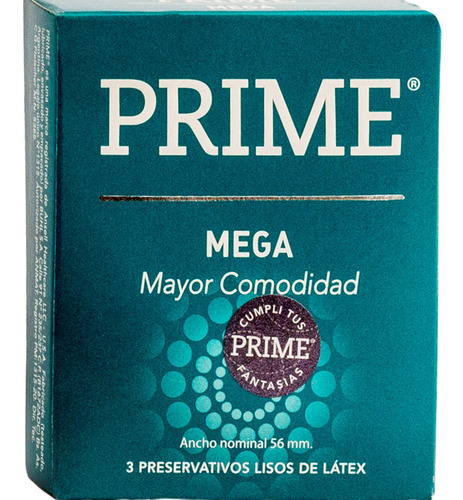 Preservativos Prime Mega por 3 unidades