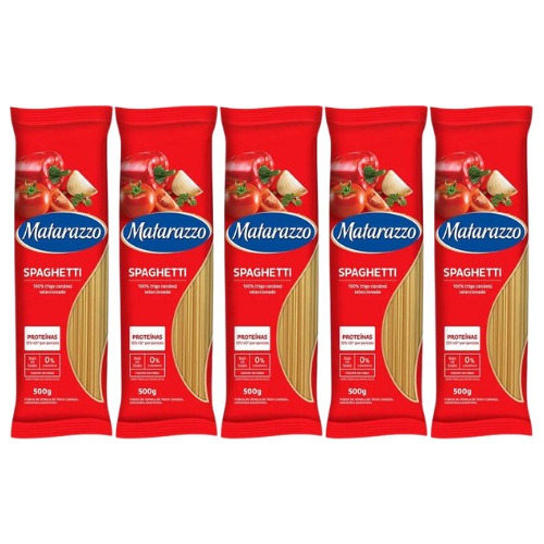 Fideos Spaghetti Matarazzo 500gr (pack X5 Unidades)