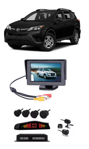 Monitor Fixo Sensor Preto Emborracha Câmera Toyota Rav 4