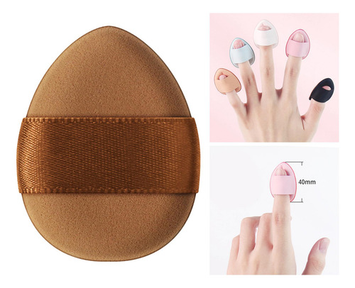 4 Herramienta De Belleza De Esponja De Maquillaje De Marrón
