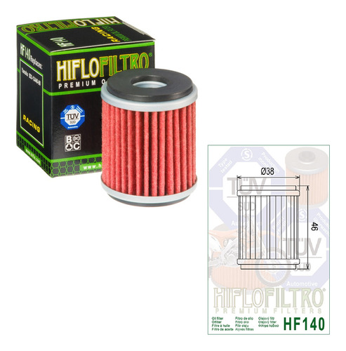 Filtro De Aceite Hiflofiltro Yamaha Fz250, R15 Xtz250 Y Otra