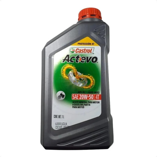 Aceite Moto Castrol Actevo 20w 50 Mineral