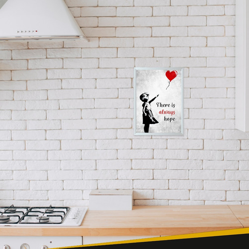 Quadro Releitura Banksy Garota Com Balão Girl With Balloon