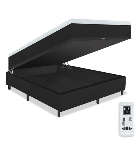 Eco New Colchões colchão magnético Casal massageador quântica cama box bau cor preto