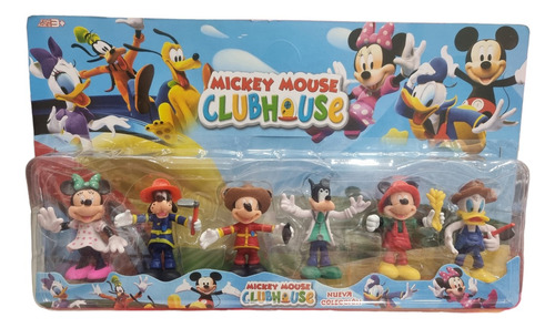Set Figuras Mickey Mouse Minnie Donald Daisy Pluto Goofy 7cm