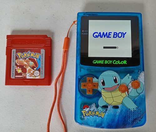 Nintendo Game Boy Color Con Pantalla Amoled Y Pokemon Repro Azul (Usado)