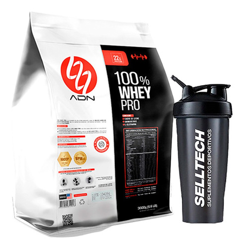 Proteína Adn 100% Whey Pro 5kg Chocolate + Shaker