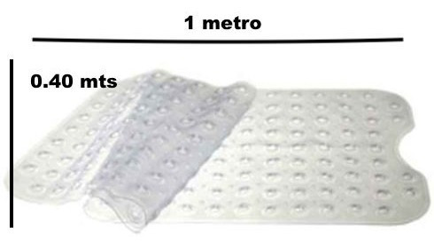 Imagen 2 de 10 de Alfombra De Baño Antideslizante Para Bañera 1 Mtr Medida Xxl