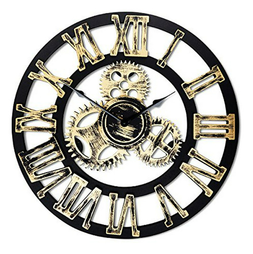 Reloj De Pared Redondo Vintage Antiguo De 16 , Diseño De Eng