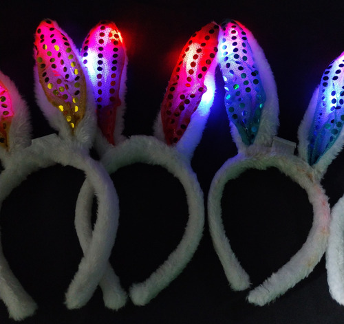 19 Vinchas Conejita Led Pack Cotillon Luminoso Combo Fiesta