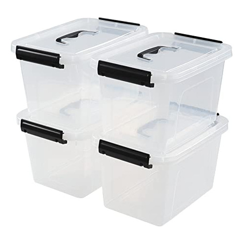 Cajas De Almacenamiento Transparentes, Paquete De 4, Ca...