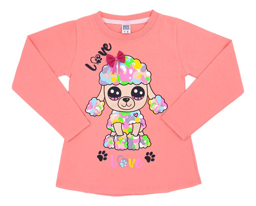 Remera De Nena Niña Algodón Manga Larga Kaorikawaii Art-55