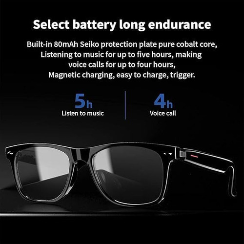 Auriculares Inalámbricos Inteligentes Y Gafas De Sol--negro