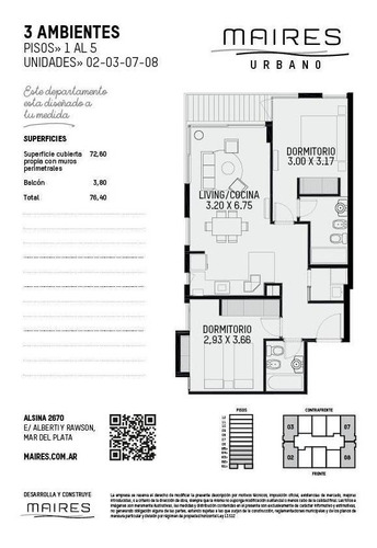 Imagen 15 de 30 de Güemes, Edificio Maires Urbano, Departamento 3 Ambientes, En Alsina Y Rawson
