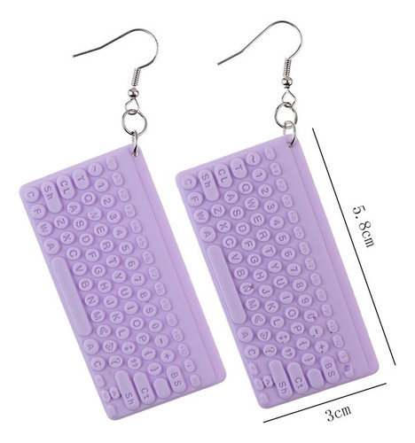 Aretes De Teclado De Computadora Kawaii Coreanos