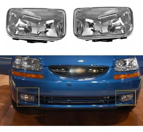 Faro Antinieblas O Carellos De Chevrolet Aveo 2004-2005